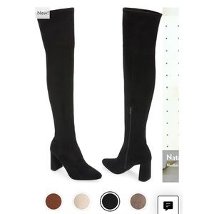 JEFFREY CAMPBELL Parisah Over the Knee Boot in Black Suede Size US 9